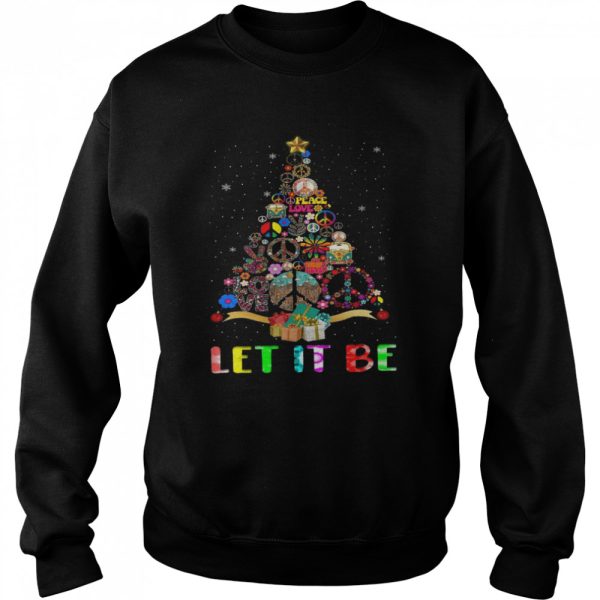 Christmas tree Let it be shirt