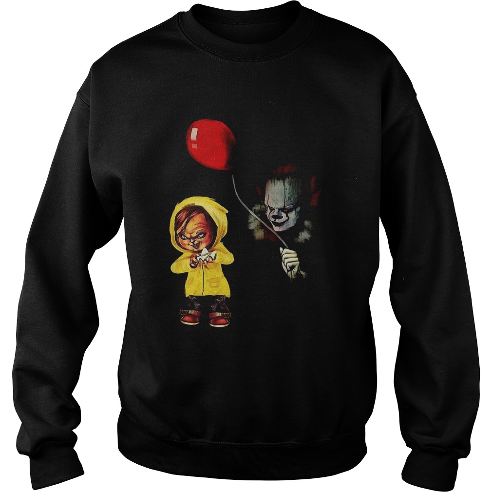 Chucky Pennywise dancing clown halloween shirt Chucky Pennywise dancing clown halloween shirt