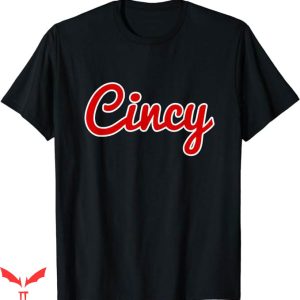 Cincy T-Shirt Ohio Classic Red Script T-Shirt Trending