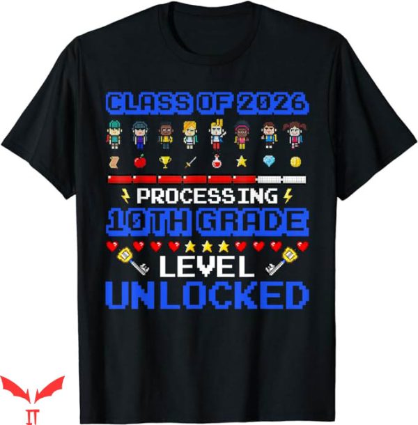 Class Of 2026 T-Shirt 10th Grade First Day Of School Class