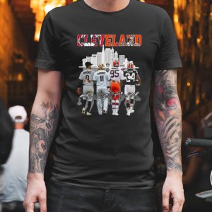 Cleveland Guardians Gimenez Ramirez And Browns Garrett Chubb Signatures T shirt 1