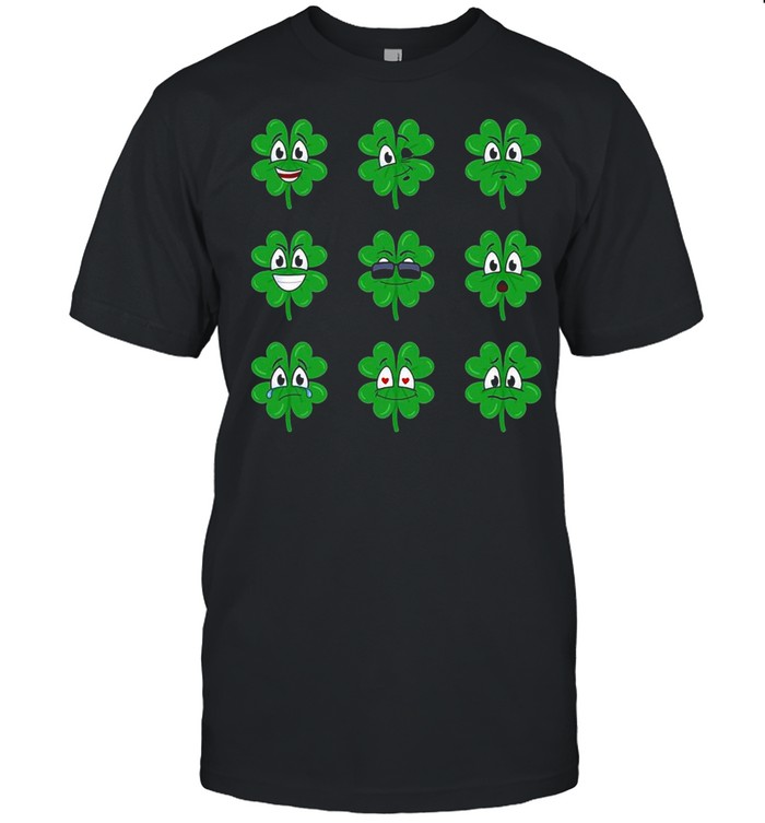 Clover Emojis Emoticons Boys Girls St. Patrick’s Day shirt Clover Emojis Emoticons Boys Girls St. Patrick’s Day shirt