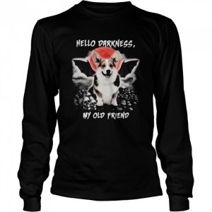 Corgi Hello Darkness My Old Friend Halloween shirt