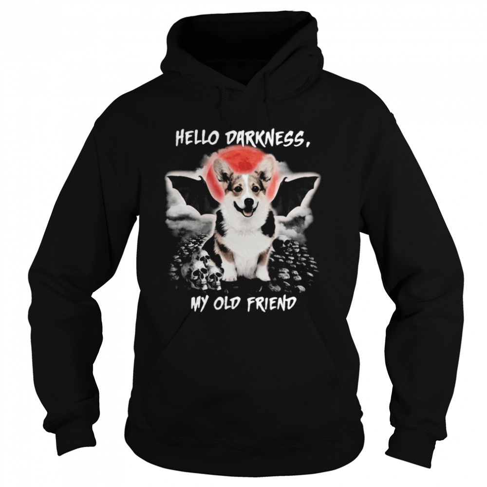 Corgi Hello Darkness My Old Friend Halloween shirt Corgi Hello Darkness My Old Friend Halloween shirt