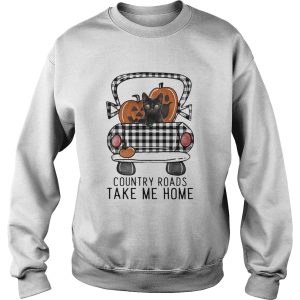 Country Roads Take Me Home Pumpkin Cat Halloween shirt