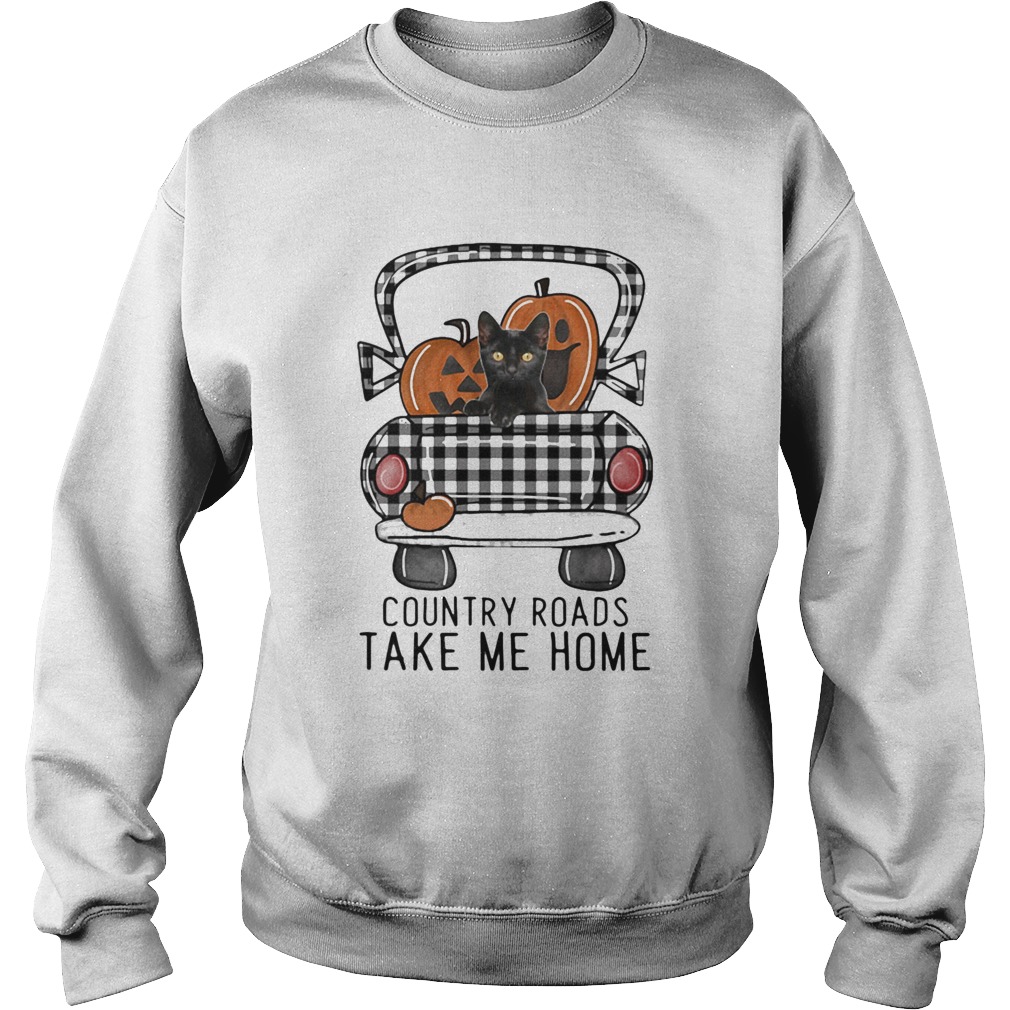 Country Roads Take Me Home Pumpkin Cat Halloween shirt Country Roads Take Me Home Pumpkin Cat Halloween shirt