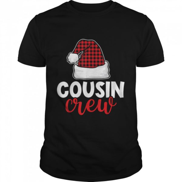 Cousin Crew Santa Red Plaid Matching Group Christmas Pajama T-Shirt