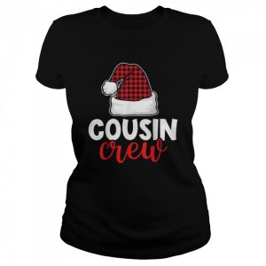 Cousin Crew Santa Red Plaid Matching Group Christmas Pajama T-Shirt