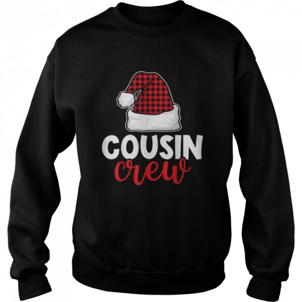 Cousin Crew Santa Red Plaid Matching Group Christmas Pajama T-Shirt