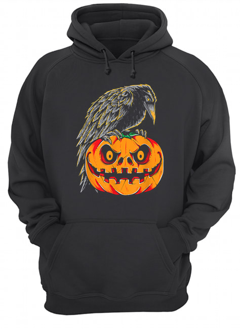 Creepy Black Raven Retro Vintage Pumpkin Halloween shirt Creepy Black Raven Retro Vintage Pumpkin Halloween shirt