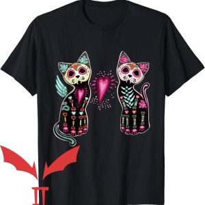 Custom Cat T-Shirt Day Of The Dead Cats