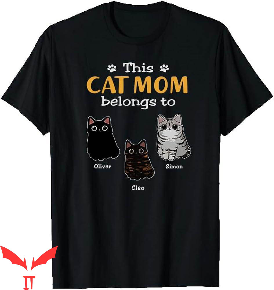 Custom Cat T-Shirt This Cat Mom Belongs To Custom Cat T-Shirt This Cat Mom Belongs To