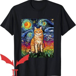 Custom Cat T-Shirt Van Gogh Cat