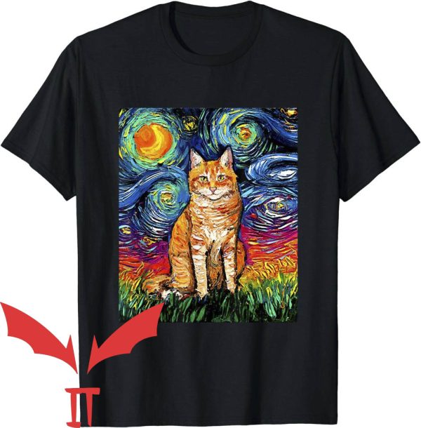 Custom Cat T-Shirt Van Gogh Cat