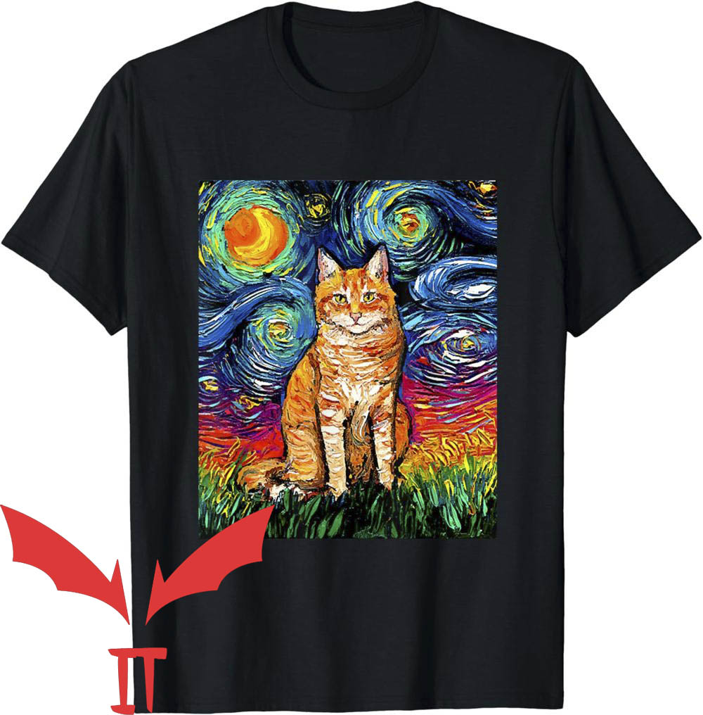 Custom Cat T-Shirt Van Gogh Cat Custom Cat T-Shirt Van Gogh Cat