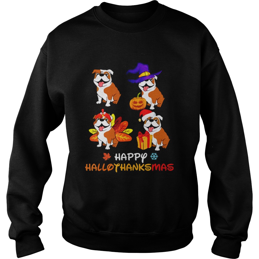 Cute Bulldog Happy Hallothanksmas shirt Cute Bulldog Happy Hallothanksmas shirt
