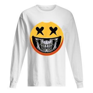 Cute Scary Halloween Smiley Skull Costume Emojis Gift shirt