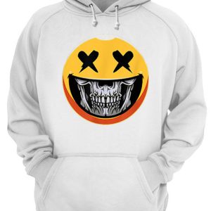 Cute Scary Halloween Smiley Skull Costume Emojis Gift shirt 3
