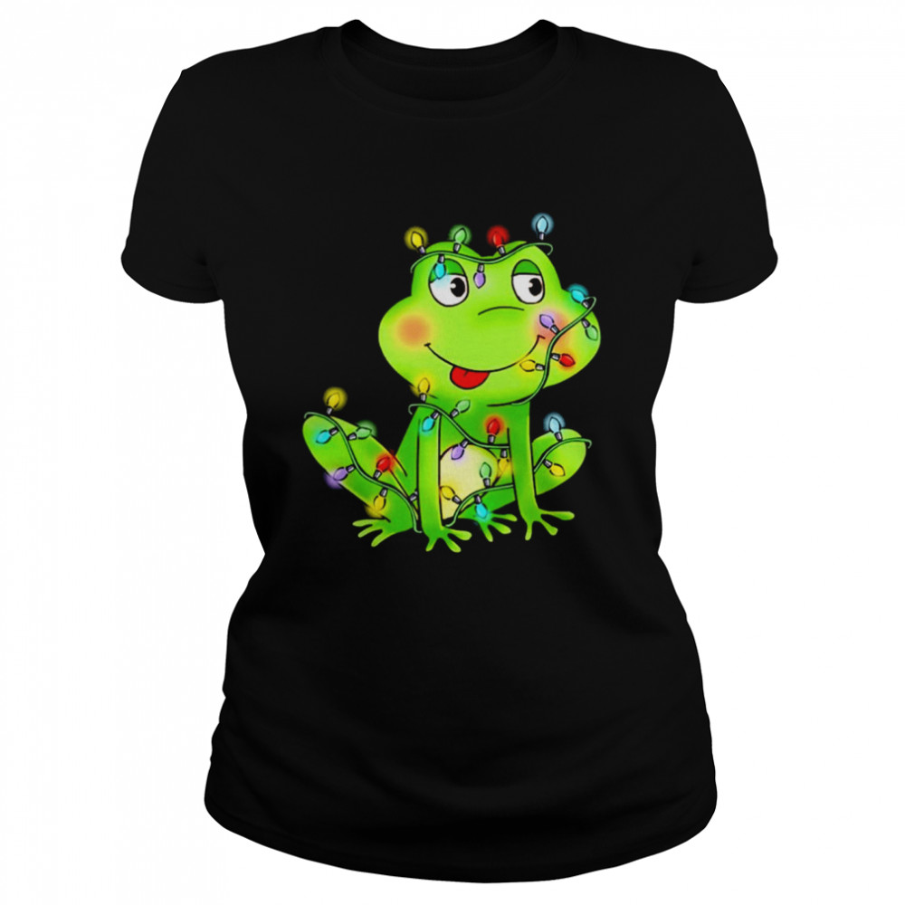 Cute frog Christmas light shirt Cute frog Christmas light shirt