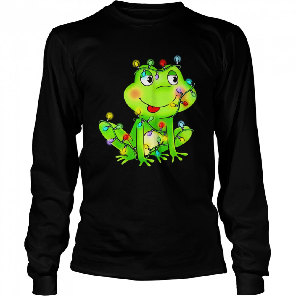 Cute frog Christmas light shirt Cute frog Christmas light shirt