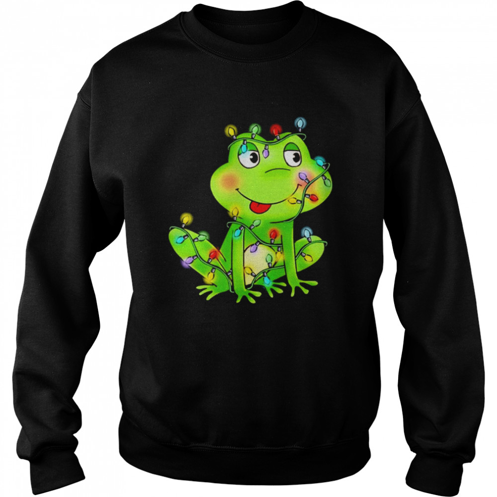 Cute frog Christmas light shirt Cute frog Christmas light shirt