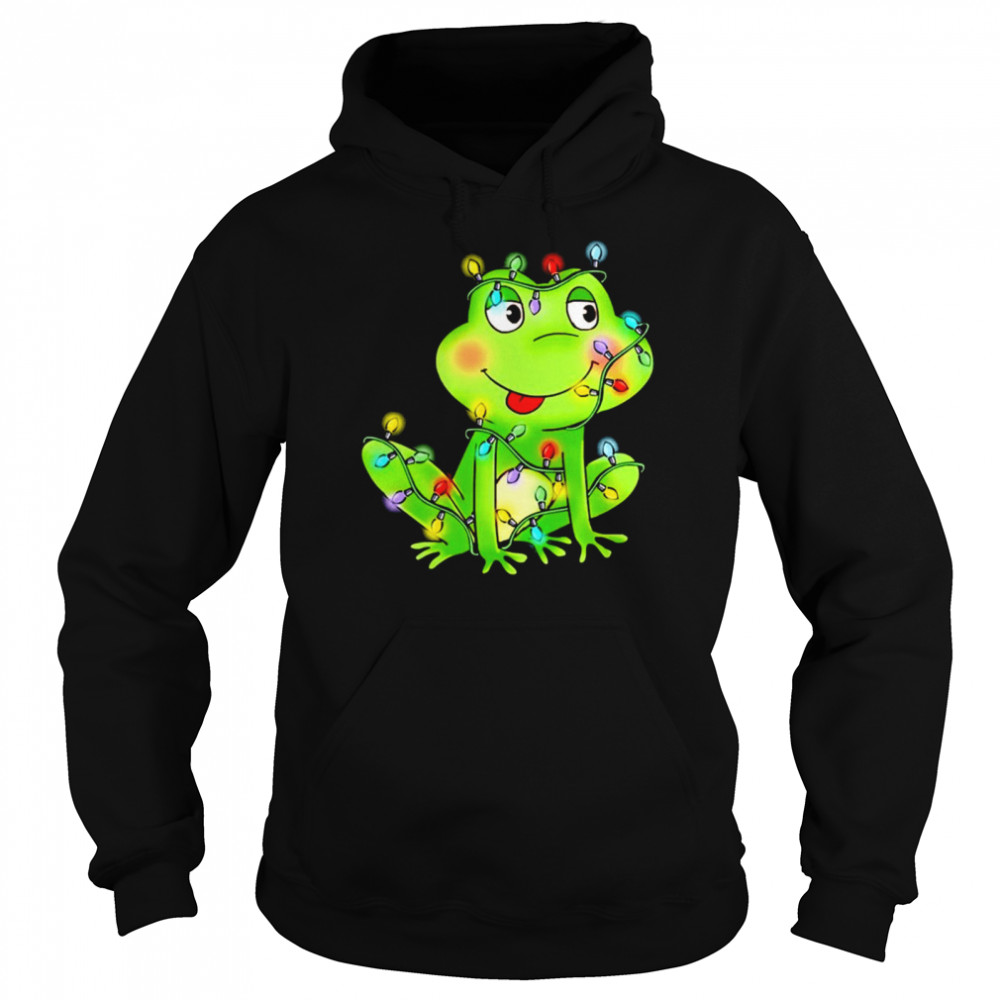 Cute frog Christmas light shirt Cute frog Christmas light shirt