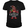 Cutest Gnome Lights Red Plaid Matching Family Christmas T-Shirt