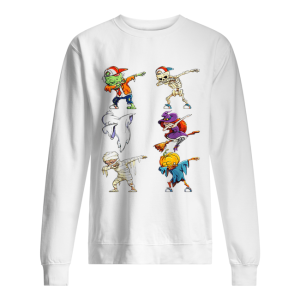 Dabbing Halloween Costume Zombie Boo Witch Skeleton shirt