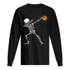Dabbing Skeleton Basketball Funny Halloween Dab Dance shirt