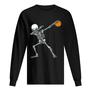 Dabbing Skeleton Basketball Funny Halloween Dab Dance shirt