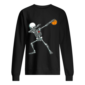 Dabbing Skeleton Basketball Funny Halloween Dab Dance shirt