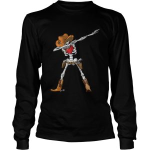 Dabbing Skeleton Cowboy Hat Halloween Dab shirt