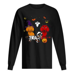 Dachshund Doxie Witch Devil Pumpkin Halloween shirt