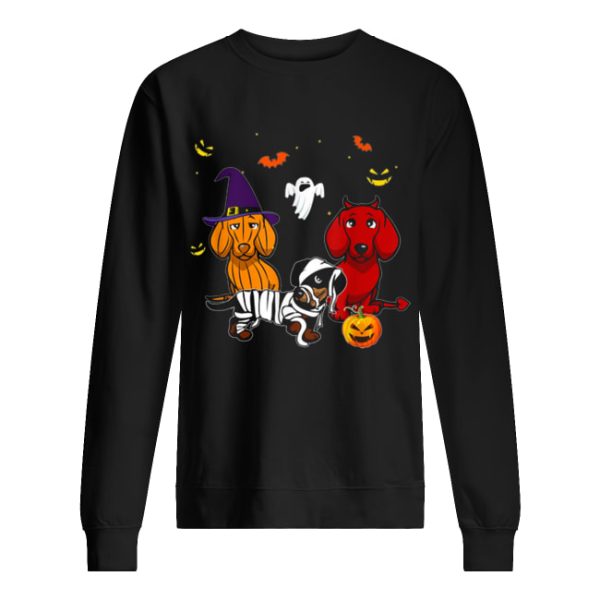 Dachshund Doxie Witch Devil Pumpkin Halloween shirt