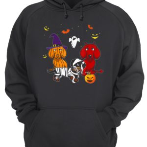 Dachshund Doxie Witch Devil Pumpkin Halloween shirt 3