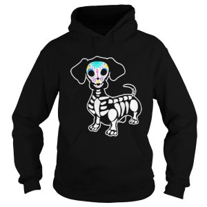 Dachshund Skeleton Pumpkin Happy Halloween TShirt