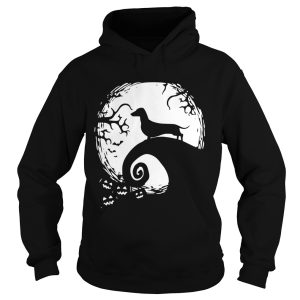 Dachshund in the midnight moon Halloween shirt