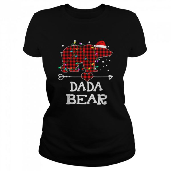 Dada Bear Shirt, Red Buffalo Plaid Dada Bear Pajama Shirt