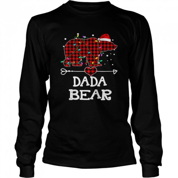 Dada Bear Shirt, Red Buffalo Plaid Dada Bear Pajama Shirt