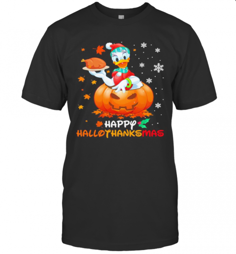 Daisy Duck Happy Hallothanksmas Halloween Thanksgiving Christmas T-Shirt Daisy Duck Happy Hallothanksmas Halloween Thanksgiving Christmas T-Shirt