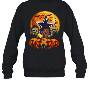 Dallas Cowboys Michael Myers and Freddy Krueger and Jason Voorhees Pumpkin Halloween shirt