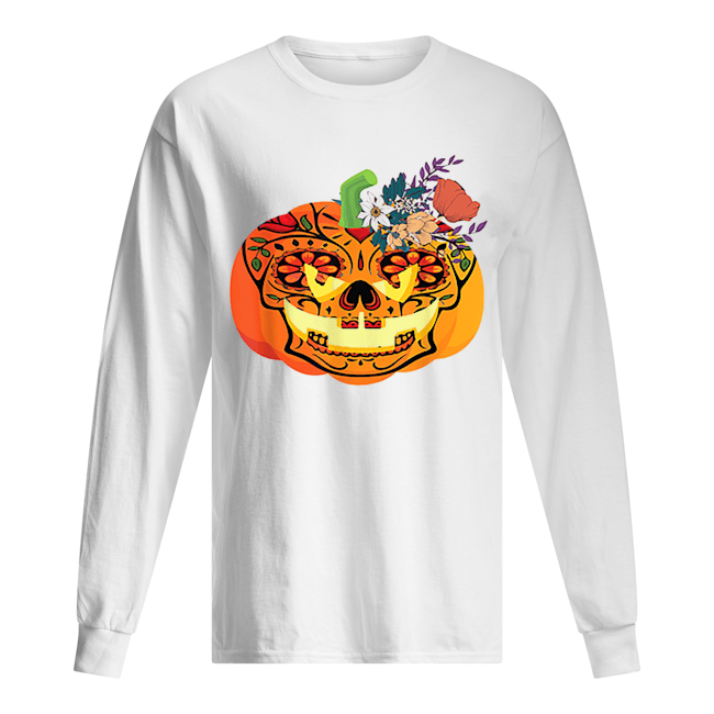 Day of the Dead Sugar skull in Pumpkin Halloween shirt Day of the Dead Sugar skull in Pumpkin Halloween shirt