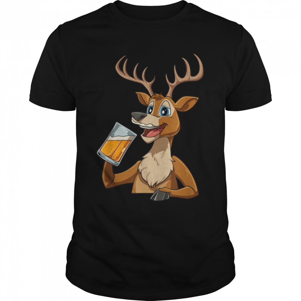 Deer Drinking Beer for a Hunter T-Shirt Deer Drinking Beer for a Hunter T-Shirt