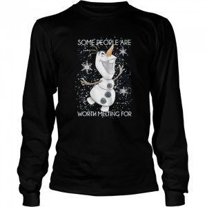 Disney Frozen Olaf Some People Are Worth Melting For Xmas T Shirt 3