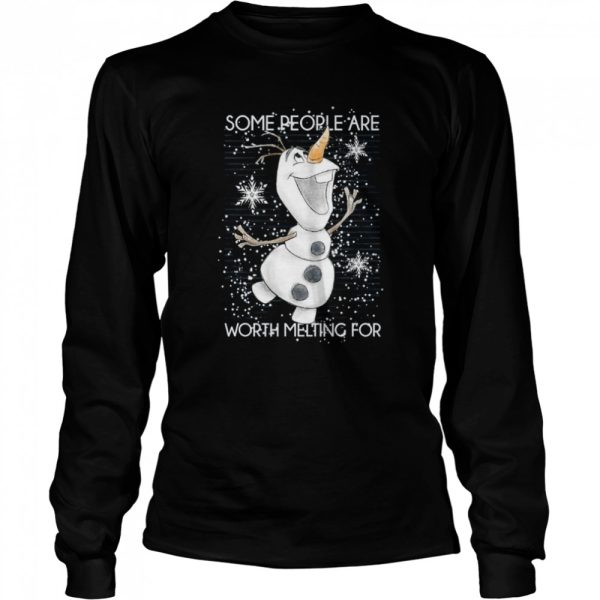 Disney Frozen Olaf Some People Are Worth Melting For Xmas T-Shirt