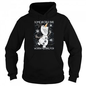 Disney Frozen Olaf Some People Are Worth Melting For Xmas T Shirt 5