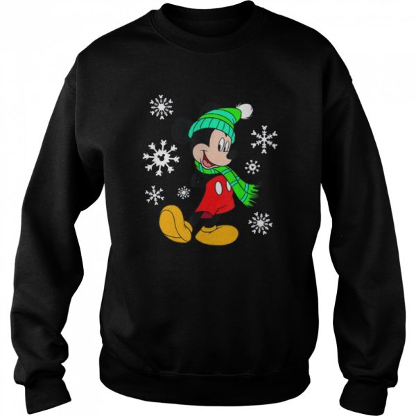 Disney Mouse Holiday Snowflakes Portrait Christmas shirt