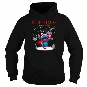 Disney Santa Stitch Christmas Begins With Christ shirt 5