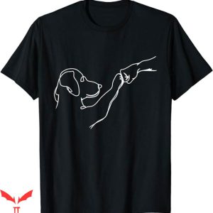 Dog Dad T-Shirt Dog And People Punch Hand Tee Animal