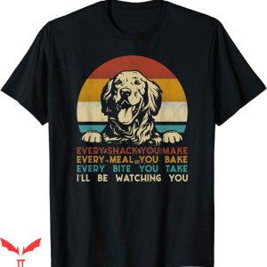 Dog Dad T-Shirt Golden Retriever Dog Breed Retro Tee Animal